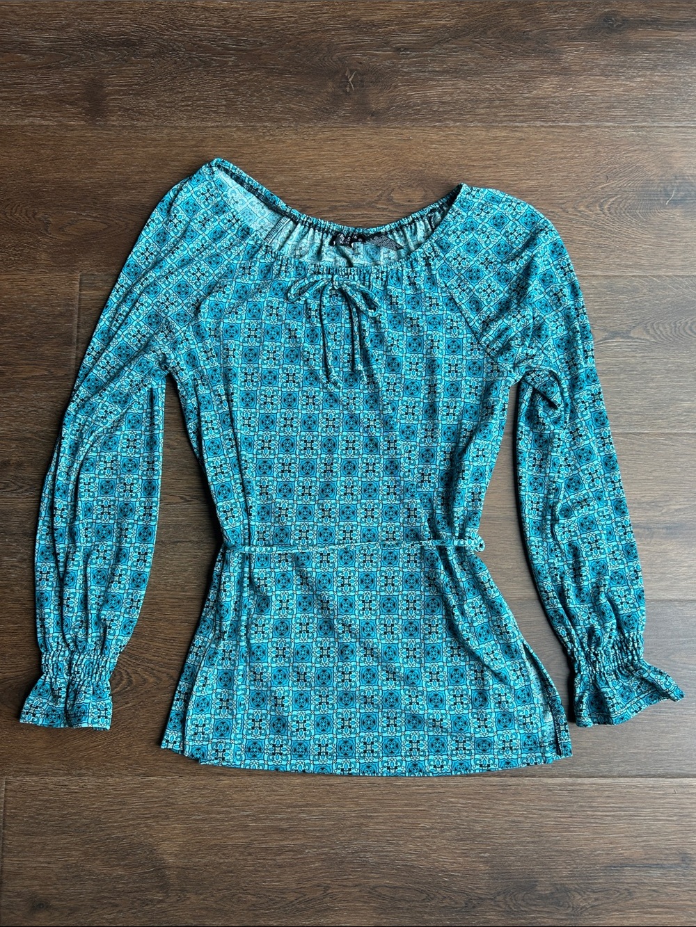 Impressions Lifestyle 70's Print Bohemian Long Sleeve Shirt | 70's Print | Boho